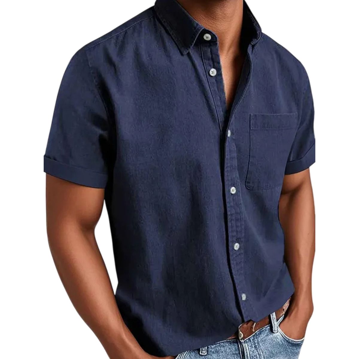 🔥Men's Classic Button-Down Short Sleeve Shirt