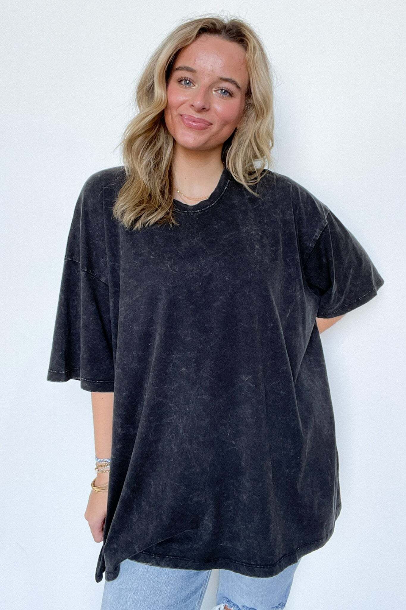Weekend Awaits Mineral Wash Oversized Top - BACK IN STOCK