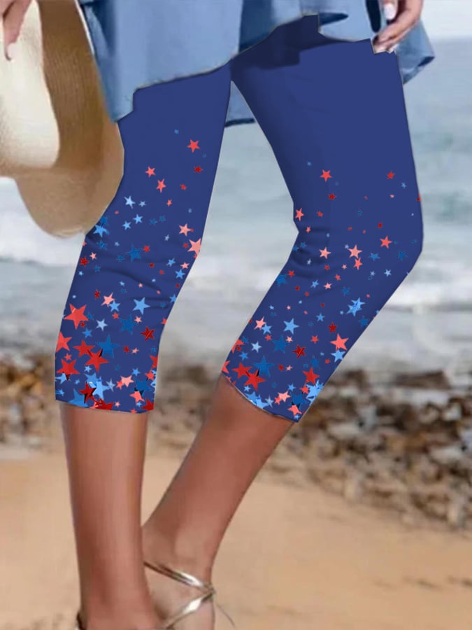 Women's Vintage Flag Print Leggings
