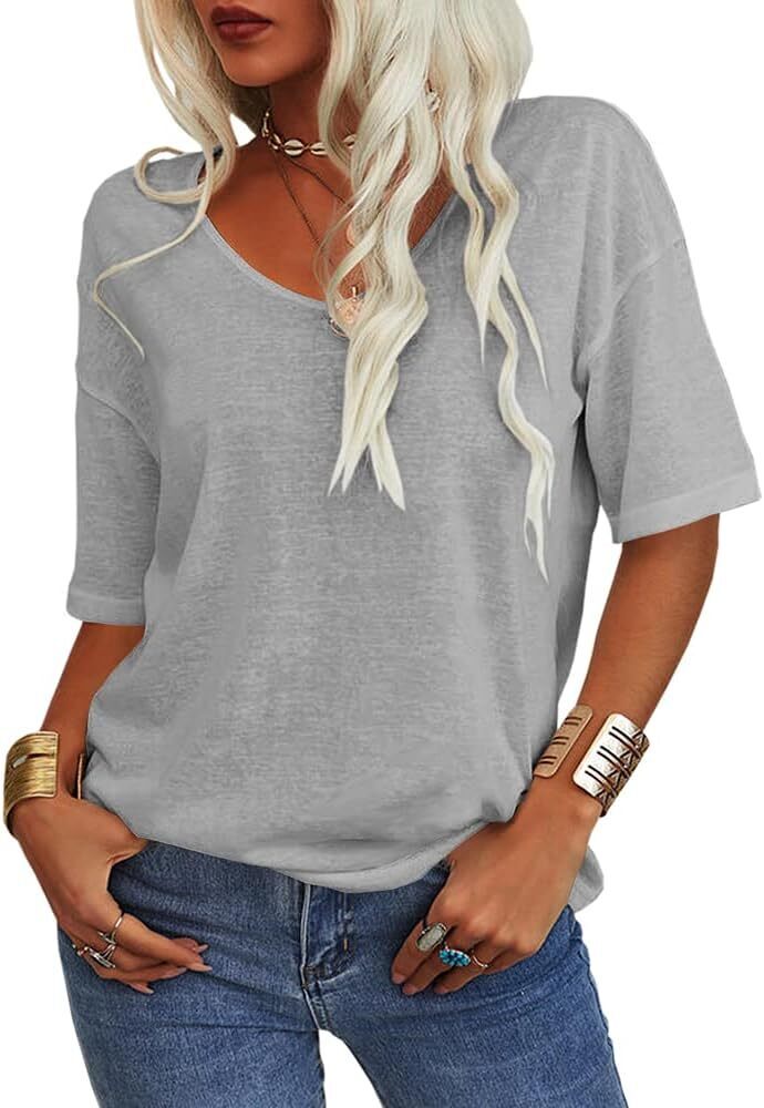 Summer Casual Half Sleeve T-shirt Basic Tops (Multiple Colors)