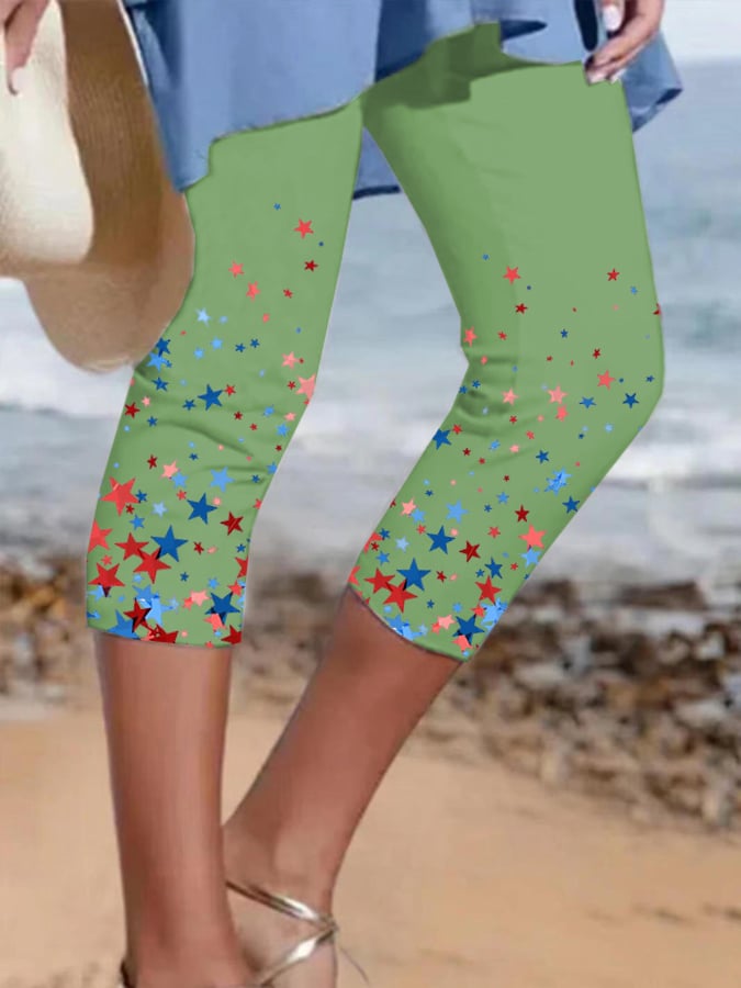 Women's Vintage Flag Print Leggings