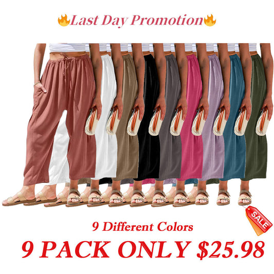 🔥FINAL SALE⚡Womens Linen Wide Leg Pants