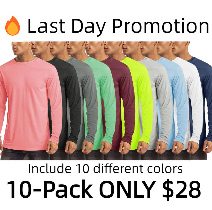 Men's UPF 50+ Long Sleeves Shirts Quick Dry Lightweight T-Shirt for Hiking Swimming Workout Rashguard