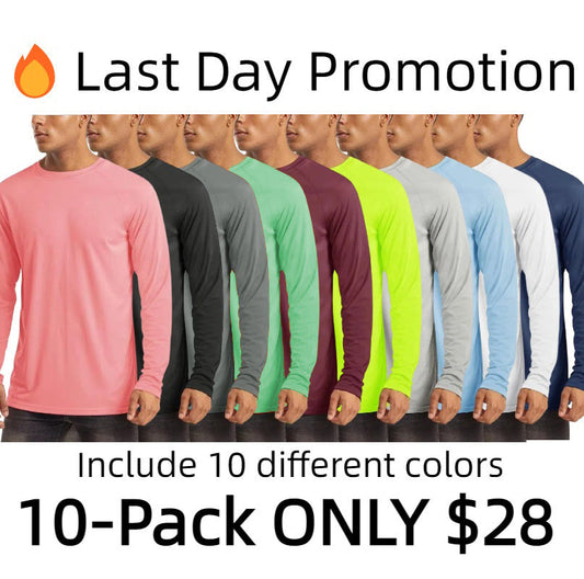 Men's UPF 50+ Long Sleeves Shirts Quick Dry Lightweight T-Shirt for Hiking Swimming Workout Rashguard