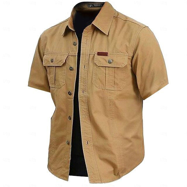 🔥Cow Print Casual Men's work shirt short sleeve