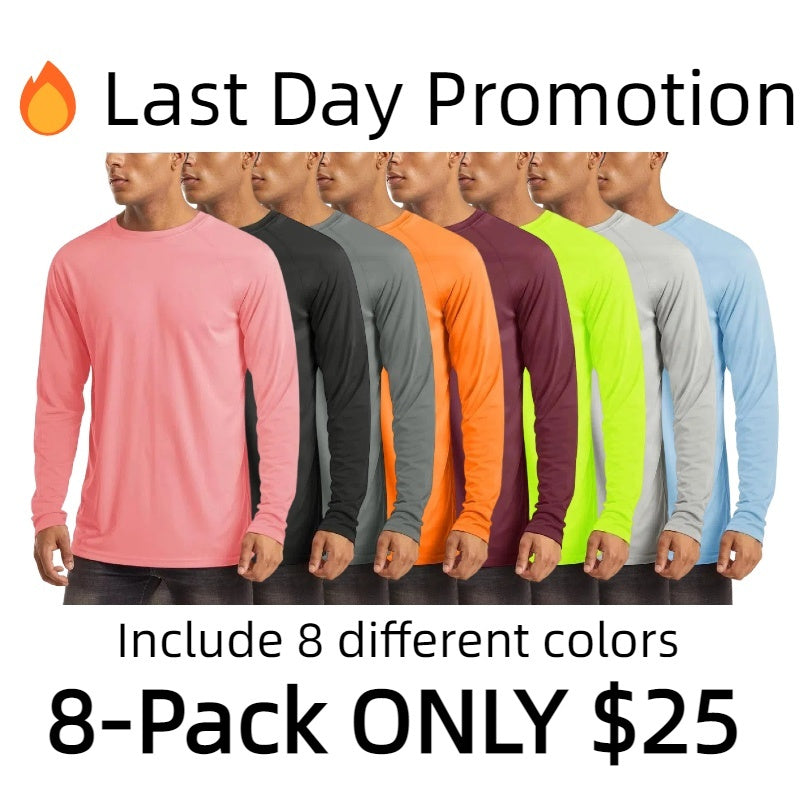 Men's UPF 50+ Long Sleeves Shirts Quick Dry Lightweight T-Shirt for Hiking Swimming Workout Rashguard