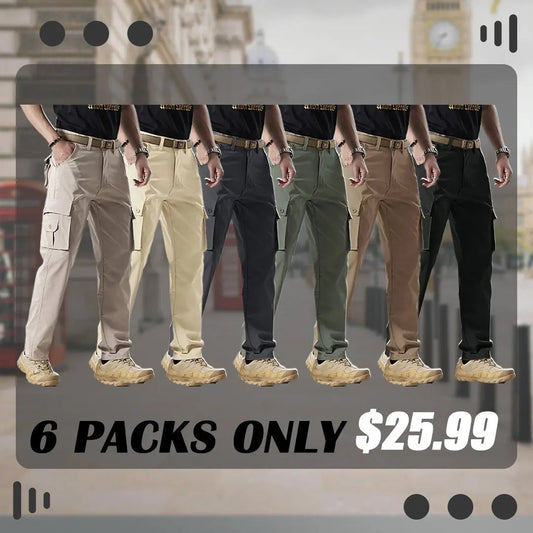 🔥2025 Hot Sale 90% off🔥Men's Solid Color Patched Zipper Fly Cargo Pants