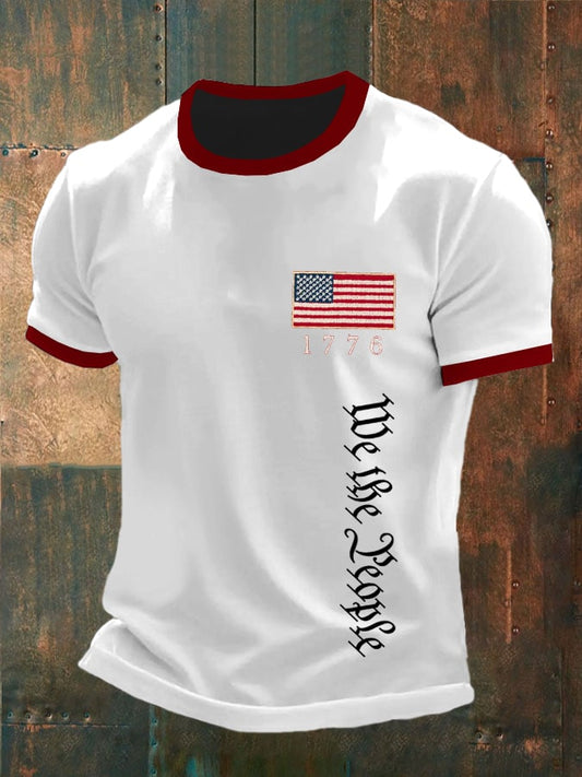 Men's We The People Fourth Of July America 1776 Patriotic Casual T-Shirt