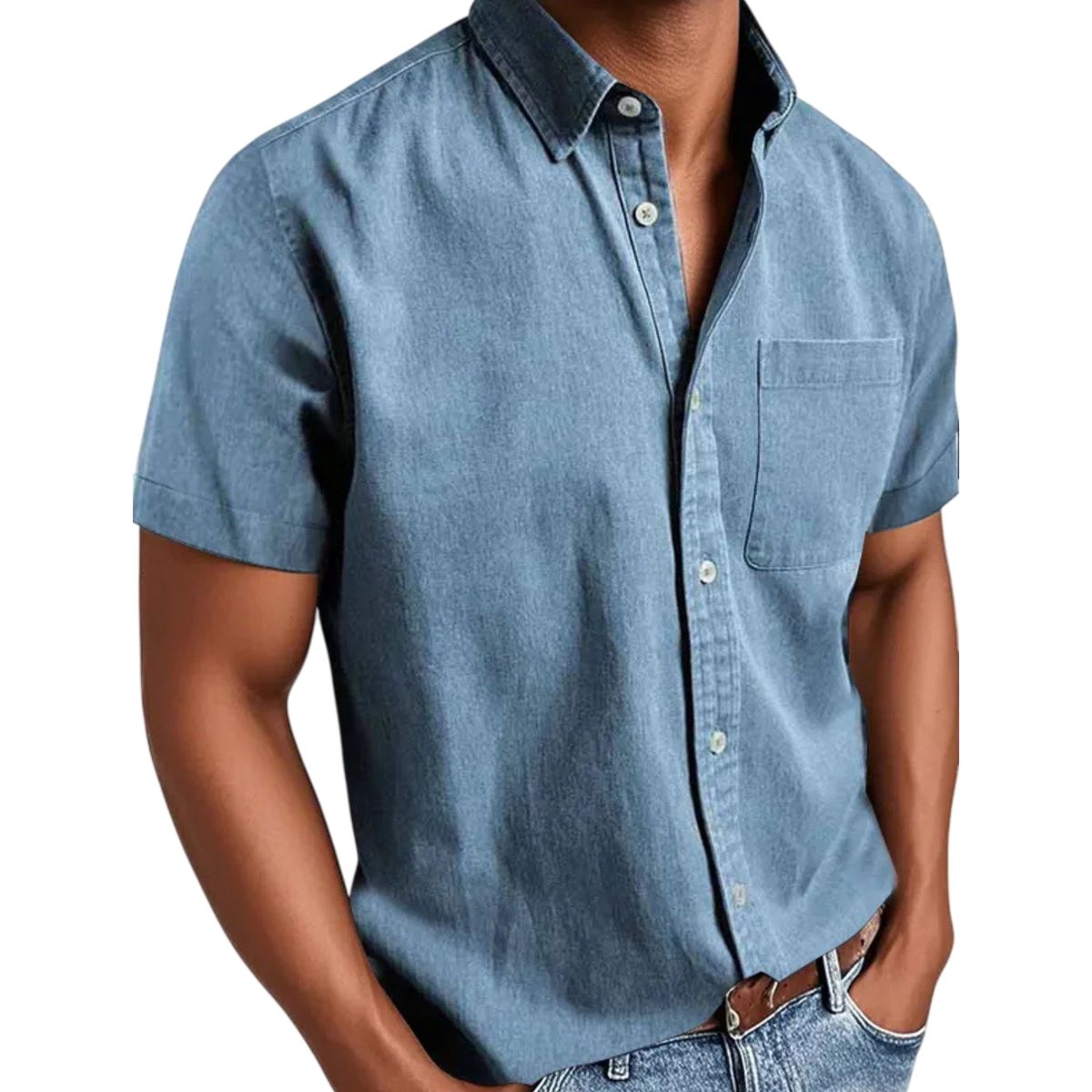 🔥Men's Classic Button-Down Short Sleeve Shirt