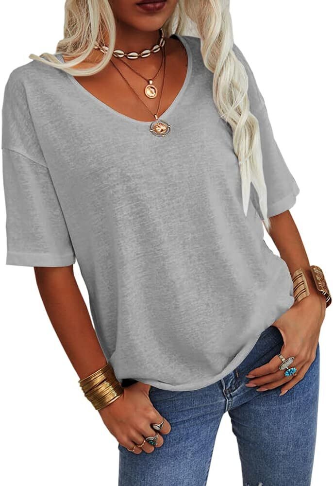Summer Casual Half Sleeve T-shirt Basic Tops (Multiple Colors)
