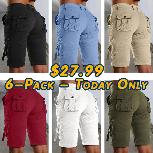 New Hot 2025🔥Stretch cargo shorts with flap pockets design